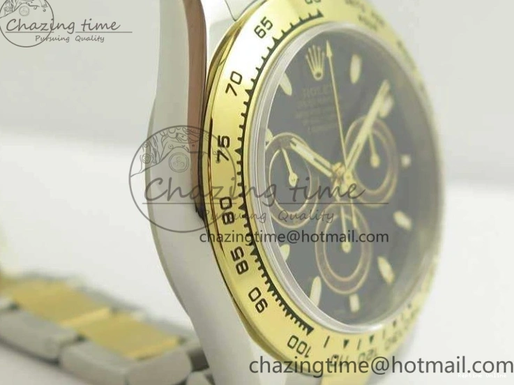 0216 Breathable Daytona SS YG BP Maker Best Edition Black Dial On SS YG Bracelet A 3456